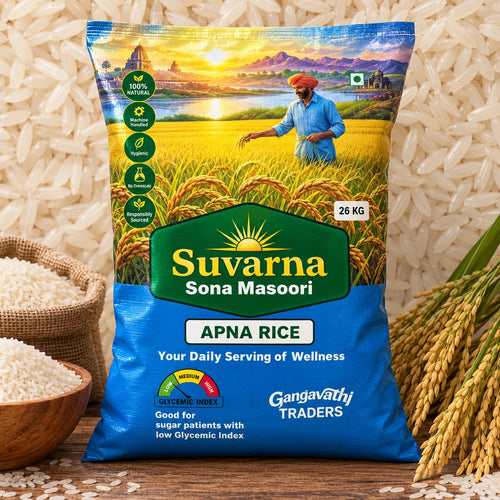 Suvarna Apna Rice (Sona Masoori) 26kg