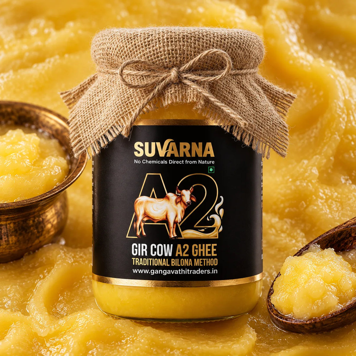 Suvarna Gir Cow A2 Ghee - Large Jar