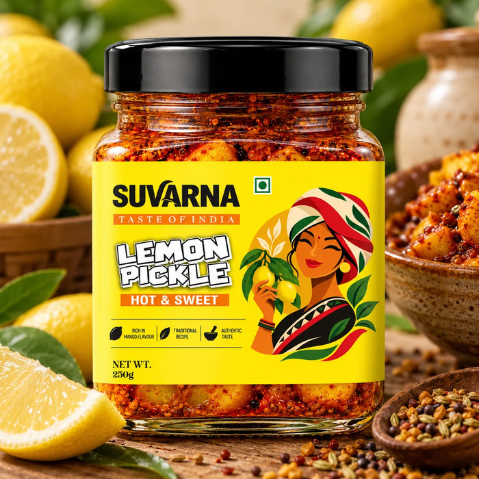 Suvarna Lemon Pickle Hot & Sweet 250g